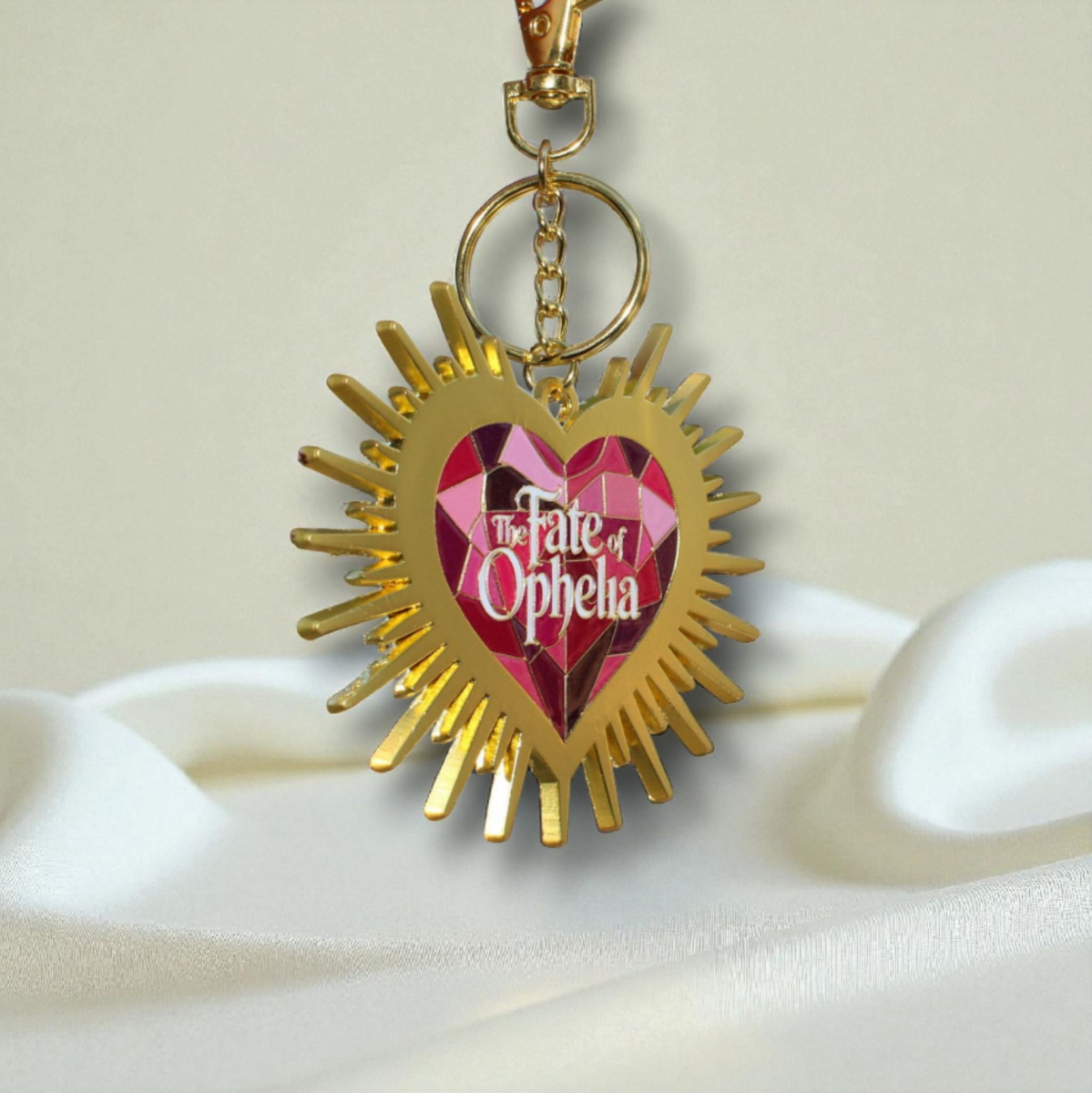 Ophelia Showgirl Keychain | Swiftie Inspired Gold Heart Charm